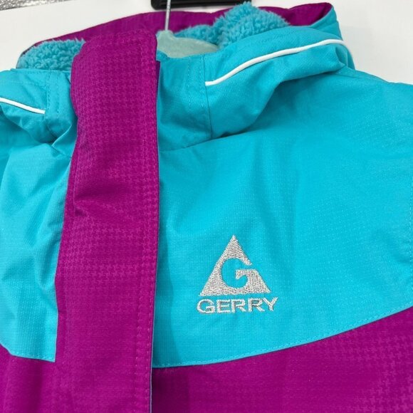 Gerry Youth Jacket Sz Xs Colorblock Purple Blue Insulated - Picture 5 of 16